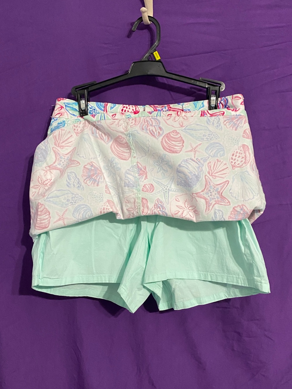 croft & barrow Blue & Pink Seashells Mini Skirt/Skort. Size 8. - Picture 3 of 5